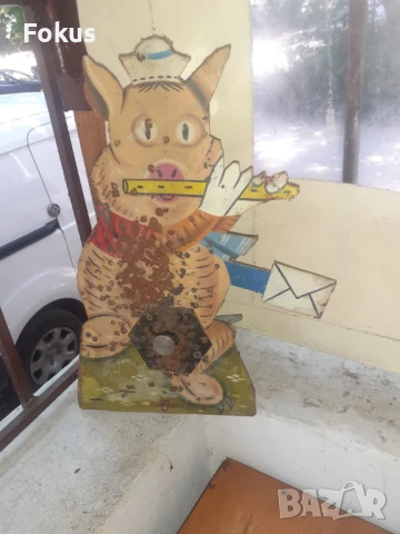 Стара бълг.метална мишена играчка от стрелбище пушкаджийница, снимка 3 - Антикварни и старинни предмети - 51132185