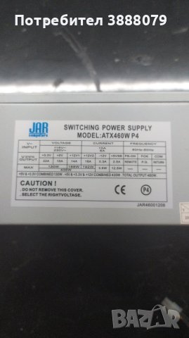 Захранване 460W, снимка 2 - Захранвания и кутии - 44179258