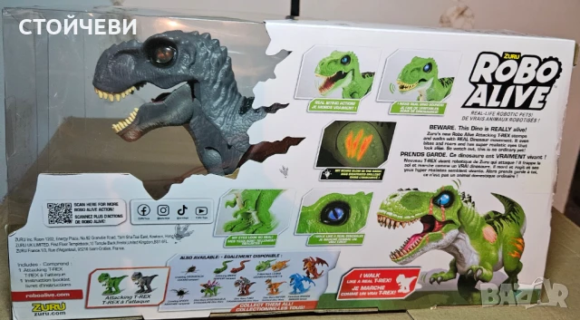 Динозавър / Интерактивна играчка рободинозавър T-Rex , снимка 5 - Други - 48647399