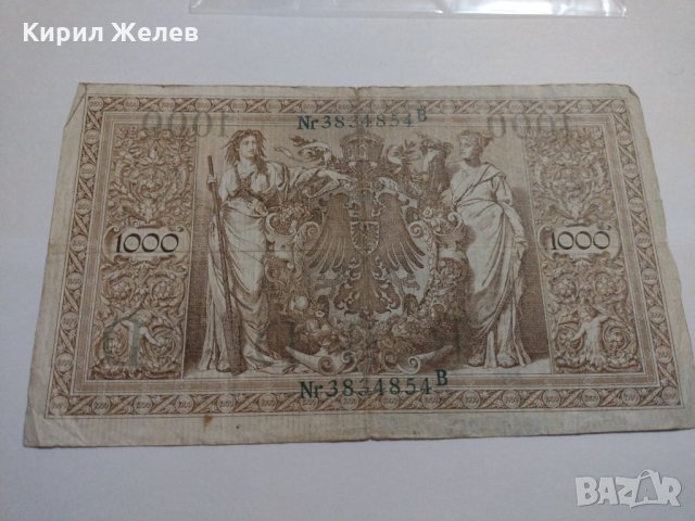 Райх банкнота - Германия - 1000 марки/ 1910 година - 17897, снимка 9 - Нумизматика и бонистика - 31019943