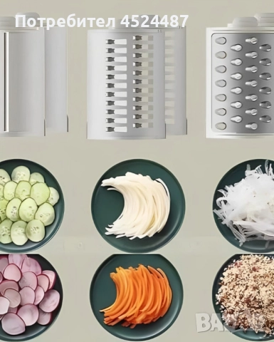 Мултифункционална електрическа резачка-ренде за зеленчуци, снимка 3 - Други - 51474168