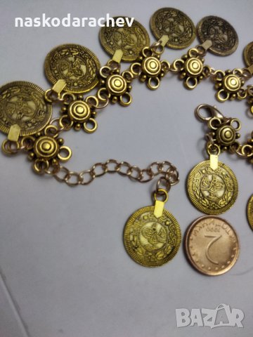 Пендари гривна имитация злато, снимка 2 - Гривни - 34958134