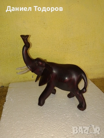 Масивна Дървена Фигура , Слон от Махагон., снимка 6 - Декорация за дома - 53983441