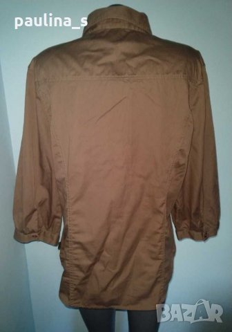 Два броя / кафява и зелена ленена риза "Cecil" / голям размер , снимка 7 - Ризи - 30377335