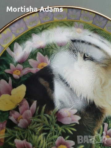 Колекционерска чиния- котка, снимка 3 - Колекции - 52118075