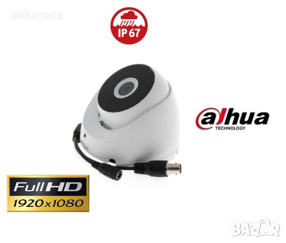Dahua Full HD Широкоъгълна DayNight 1080P HDCVI 4в1 водоустойчива куполна камера