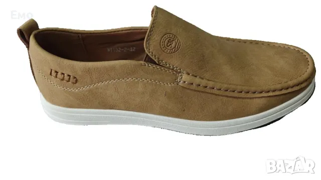 Мъжки елегантни кожени обувки без връзки, снимка 6 - Официални обувки - 47795438