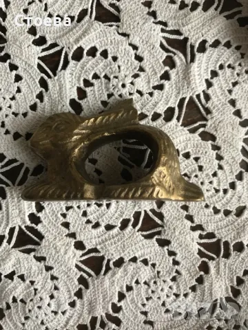 салфетник и свещник от месинг, снимка 5 - Декорация за дома - 48260752