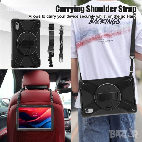 Удароустойчив калъф със Стойка за Lenovo Tab K11 Gen 2 / Lenovo Idea Tab | Протектор, 360° Ротация, , снимка 9 - Калъфи, кейсове - 52232866