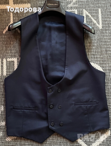 Тъмносин елек мъжки, за костюм