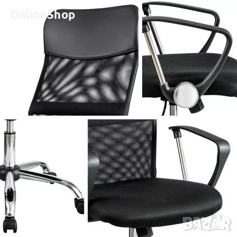ПРОМО!!! Офис Стол – Въртящ се, Регулируем, Дишащ, Ергономичен, снимка 7 - Столове - 53205449