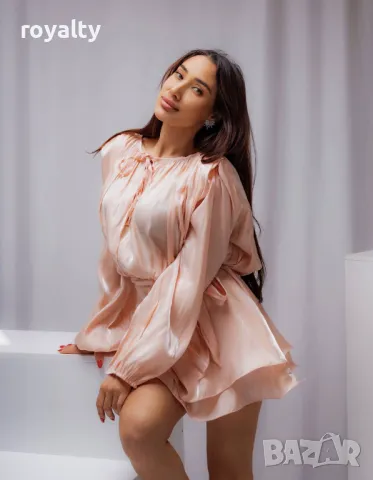 Розова дамска рокля , снимка 2 - Рокли - 49583639