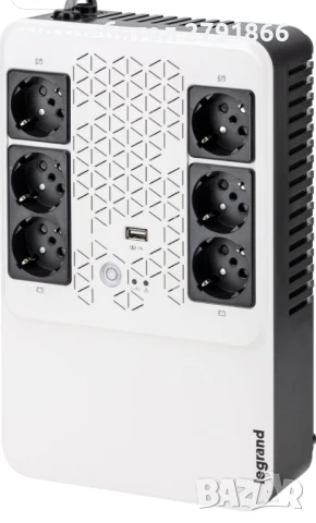 Legrand Keor Multiplug UPS с USB, 6 защитни контакта (Schuko),мощност 800 VA,номинална активна 480 W, снимка 9 - UPS захранвания - 51302817
