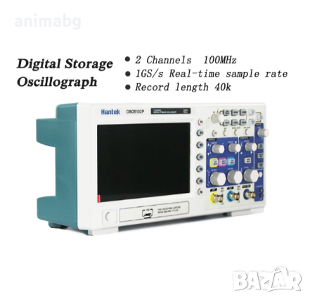 ANIMABG Цифров осцилоскоп многократно автоматично измерване, Hantek DSO5102P 100MHz 1GS/s, снимка 1 - Друга електроника - 44596551
