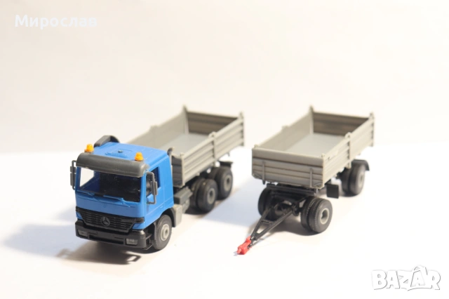 KIBRI H0 1/87 MERCEDES ACTROS САМОСВАЛ ГОНДОЛА КАМИОН МОДЕЛ, снимка 3 - Колекции - 53129136