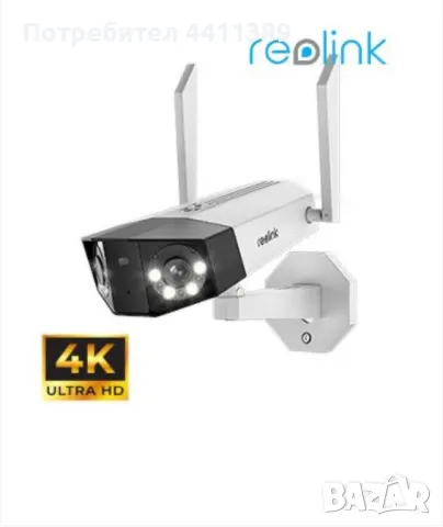 REOLINK DUO 2 WIFI - 4K (8MP)  (WIFI) Панорамна камера, снимка 5 - HD камери - 49444828