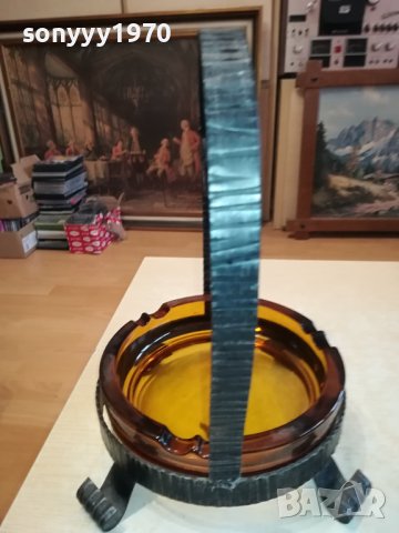 ПЕПЕЛНИК-МЕТАЛ И СТЪКЛО-ВНОС ГЕРМАНИЯ 2602240822, снимка 7 - Антикварни и старинни предмети - 44470860