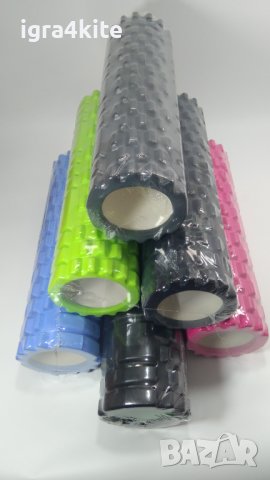 Големи класически фоумролер 45x14 ИСКРЯЩО ЗЕЛЕНО Foam roller, снимка 5 - Йога - 40765093