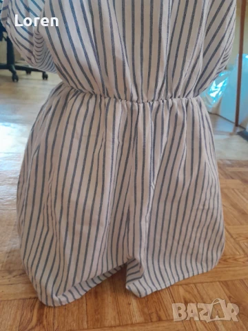 Подарявам!Къс гащеризон на бели и светло сини раета, снимка 3 - Гащеризони - 50557359