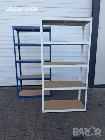 Бял/Син стелаж 180x90x40, 175кг | Черен/Бял стелаж 180x120x40, 100кг