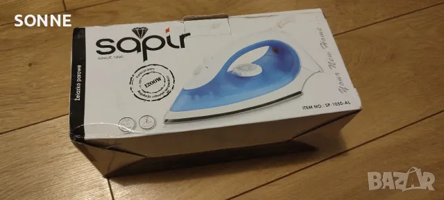 Парна ютия Sapir 1200W, струя пара, термостат, синя , снимка 7 - Ютии - 48435280