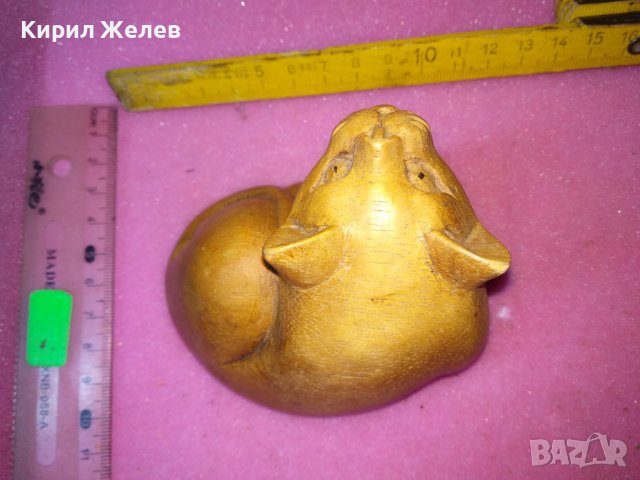 СИМПАТИЧНО МАЛКО СЛАДКО КОТЕНЦЕ ДЕКОРАТИВНА ДЪРВЕНА ФИГУРКА Стара РЪЧНА АРТ ИЗРАБОТКА 42883, снимка 11 - Статуетки - 44314427