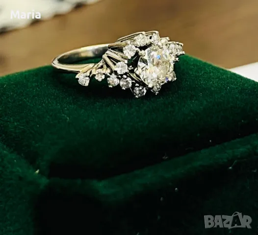 Пръстен бяло злато и брилянти , снимка 3 - Пръстени - 45819831