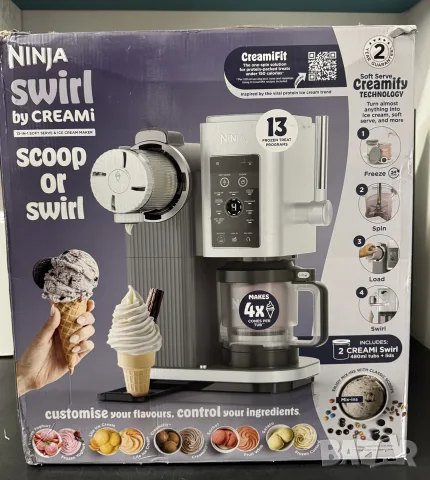 Машина за сладолед 13-в-1 Ninja CREAMi Scoop & Swirl™ NC701EU, снимка 7 - Машини за сладолед - 55940669