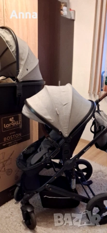 LORELLI Premium Комбинирана количка 2в1 BOSTON DOLPHIN GREY, снимка 9 - Детски колички - 54074696