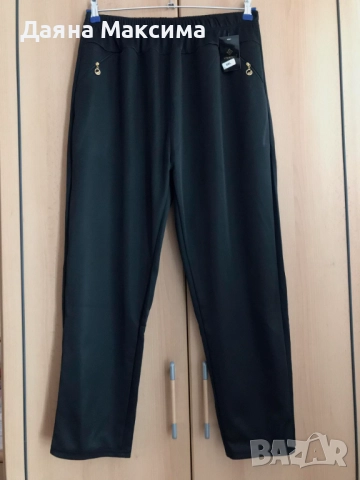 Черни неватирани панталони 4/5ХЛ 💥 13 лв, снимка 3 - Панталони - 52675122