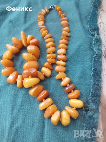 Кехлибар, накит, гердан, снимка 2 - Антикварни и старинни предмети - 51487743