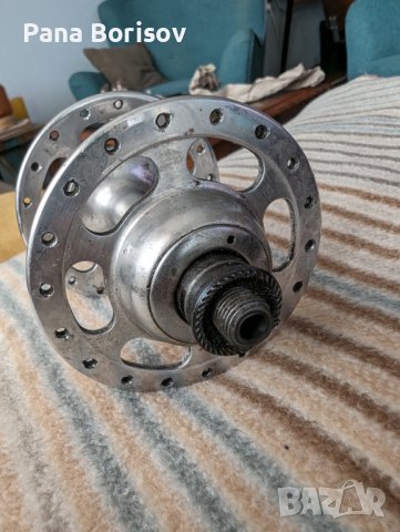 Ретро Шосейна Задна Главина Широк Фланец Campagnolo Nuovo/Super Record, снимка 5 - Велосипеди - 44460091