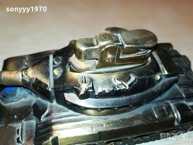 танк запалка-мед/месинг-антика от франция 0808212105, снимка 5 - Антикварни и старинни предмети - 33759801