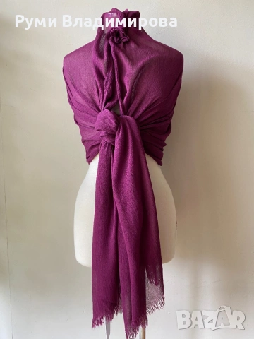 Нов Шал с етикет от памук, вълна, алпака, лиоцел, вискоза/ различни видове/ , снимка 15 - Шалове - 52625259