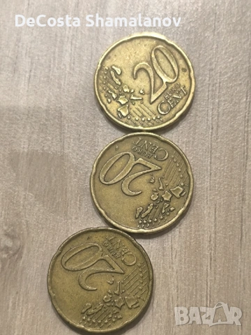 Гръцки монети  20 цента 2002г, снимка 2 - Нумизматика и бонистика - 53296047