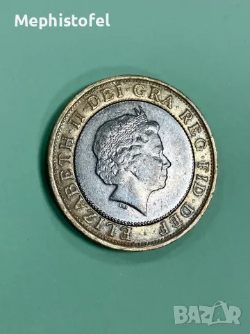 2 паунда 2001 г, Великобритания - възпоменателна монета , снимка 2 - Нумизматика и бонистика - 48234426