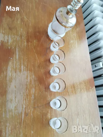 Винтидж чаши за ракия със златен кант от средата на миналия век, снимка 10 - Чаши - 50280239