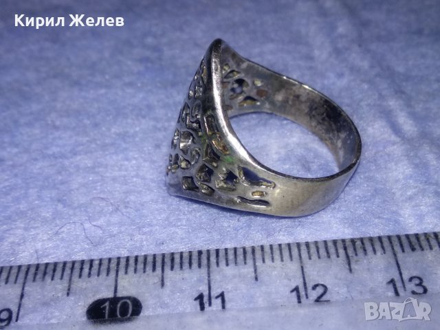 ВЕЛИКОЛЕПЕН АЖУРЕН СРЕБЪРЕН АРТ СТИЛ ПРЪСТЕН ОКСИДИРАНО СРЕБРО 925 МАЙСТОРСКА ИЗРАБОТКА 70873, снимка 7 - Пръстени - 40761945