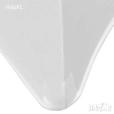 vidaXL Разтегателен калъф за маса, 2 бр, 183х76х74 см, бял, снимка 3 - Покривки за маси - 56146001