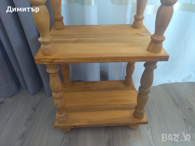 Дървена етажерка на три нива !!!, снимка 3 - Етажерки - 54146174