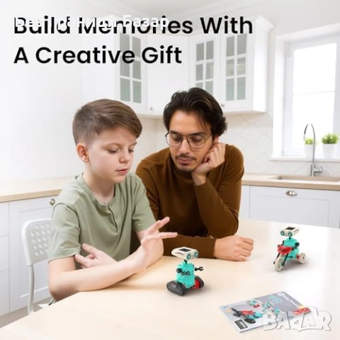 Нов STEM Соларен Робот 21 в 1 DIY Конструктор 211 Части Образователен, снимка 3 - Образователни игри - 53008810