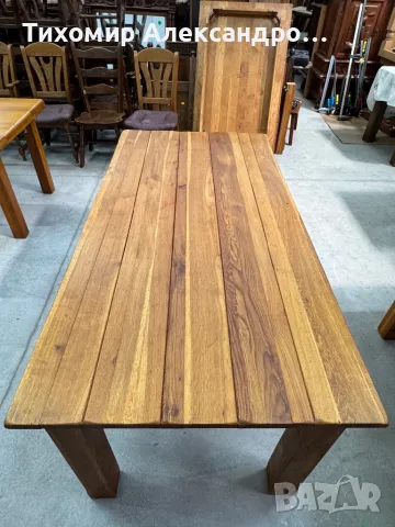Трапезна маса от дъбов масив, снимка 6 - Маси - 49539403