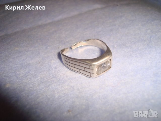 СТАР СРЕБЪРЕН СКЪПОЦЕНЕН РЕГУЛИРУЕМ АРТ ПРЪСТЕН СРЕБРО 925 с ЮВЕЛИРНО ФАСЕТИРАН МОЙСАНИТ 27202, снимка 9 - Пръстени - 36817797