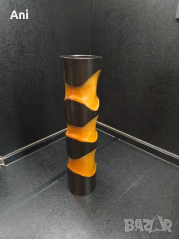 Бамбукова ваза на издялкани ленти , снимка 2 - Вази - 51488056