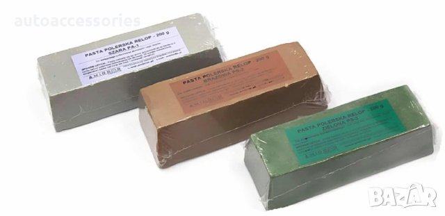 1000000007 Комплект пасти за полиране на метал 3броя х 200гр