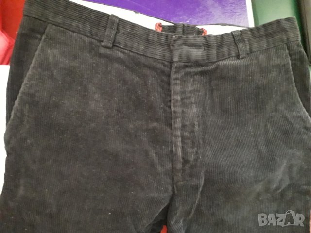 Мъжки юношески панталон черни кадифени джинси размер S-М, снимка 3 - Панталони - 31692587
