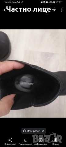 38н.Намалени дамски боти, стелка 25 см., ток 8 см. , снимка 3 - Дамски боти - 53196174