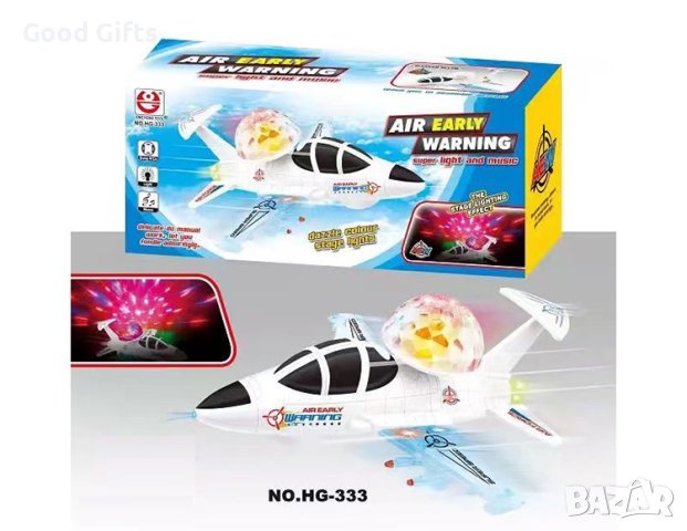 Детски самолет изстребител със звук и светлина
