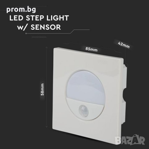 3W LED Сензорна лампа 4000K за стълби, коридор, спалня, снимка 10 - Лед осветление - 31088425