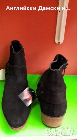 Английски дамски боти естествен велур , снимка 5 - Дамски боти - 30368542
